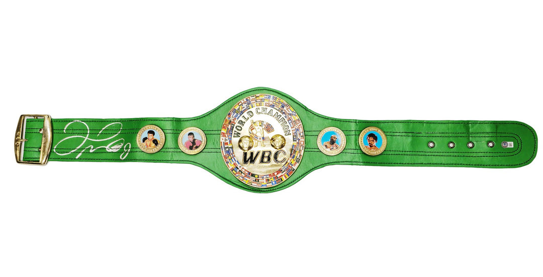Floyd Mayweather Jr. Signed Green WBC World Championship Boxing Belt Beckett Wit
