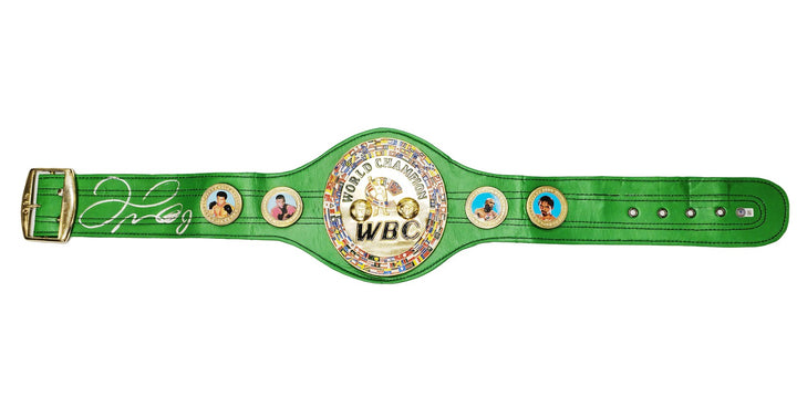 Floyd Mayweather Jr. Signed Green WBC World Championship Boxing Belt Beckett Wit