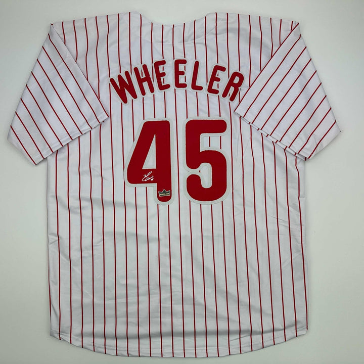 Facsimile Autographed Zack Wheeler Philadelphia Pinstripe Reprint Jersey Mens XL