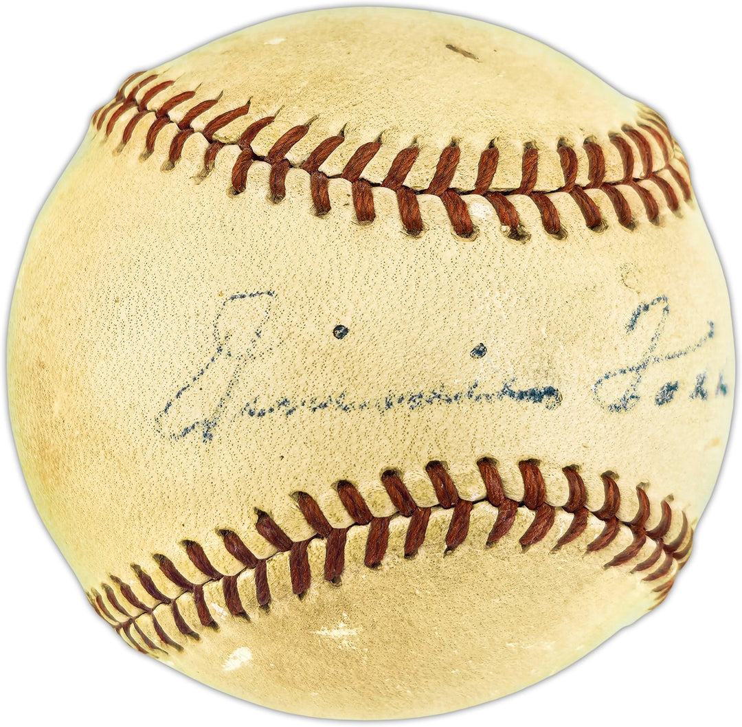 Jimmie Foxx Signed AL Baseball A's (Single Signed) PSA/DNA & Beckett AE41480