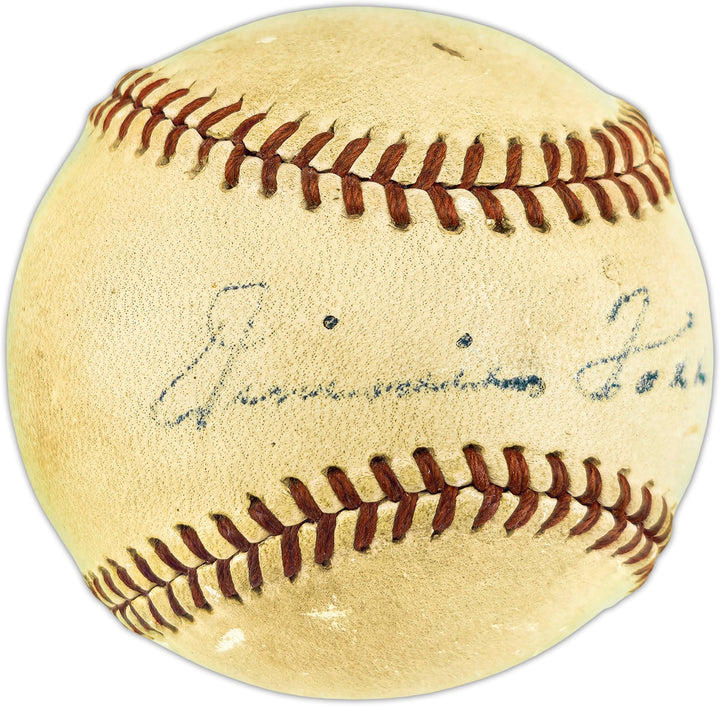 Jimmie Foxx Signed AL Baseball A's (Single Signed) PSA/DNA & Beckett AE41480