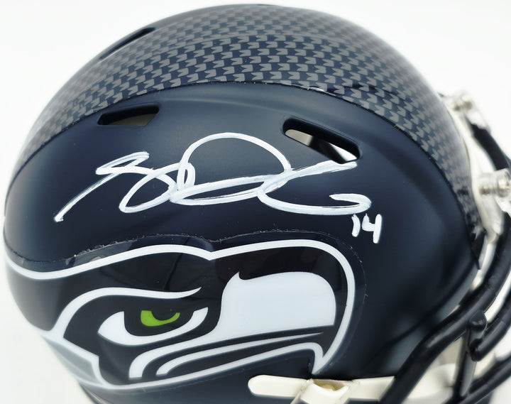 Sam Darnold Signed Seattle Seahawks Blue Speed Mini Helmet Beckett Witness