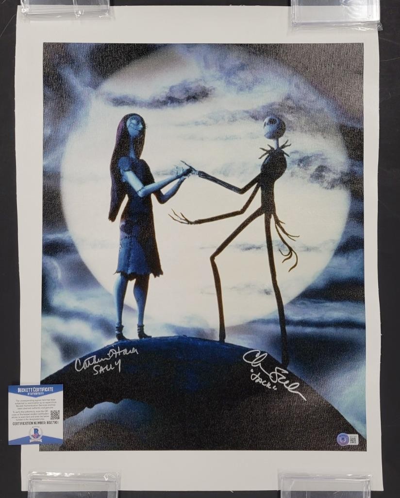 Chris Sarandon Catherine O'Hara signed Nightmare 16x20 Canvas Photo Beckett BAS