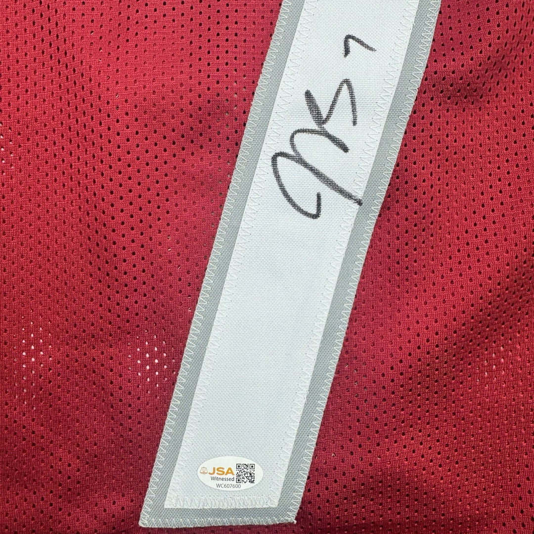 Autographed/Signed Jacoby Brissett Arizona Red Football Jersey JSA COA