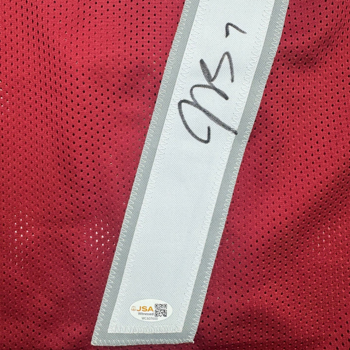 Autographed/Signed Jacoby Brissett Arizona Red Football Jersey JSA COA
