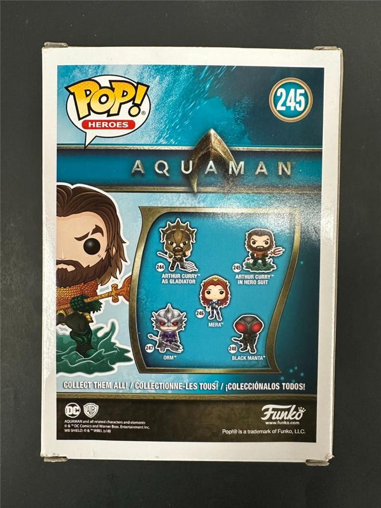 Jason Momoa signed Aquaman Funko Pop #245 autograph PSA/DNA Holo
