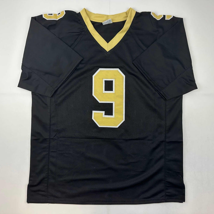 Facsimile Autographed Drew Brees New Orleans Black Reprint Jersey Size Men's XL