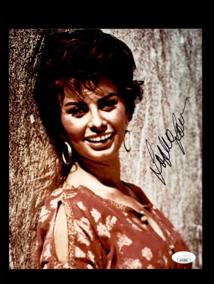 Sophia Loren JSA Coa Autograph 8x10 Photograph Signed