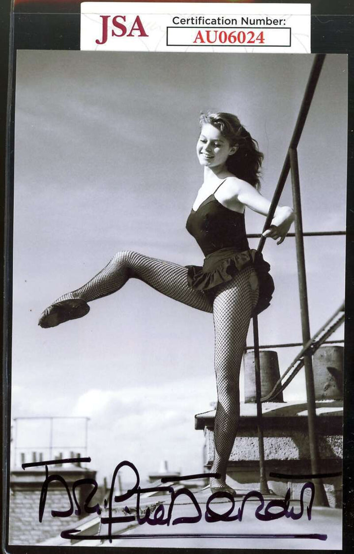 Brigitte Bardot JSA Coa Signed 4x6 Photo Autograph