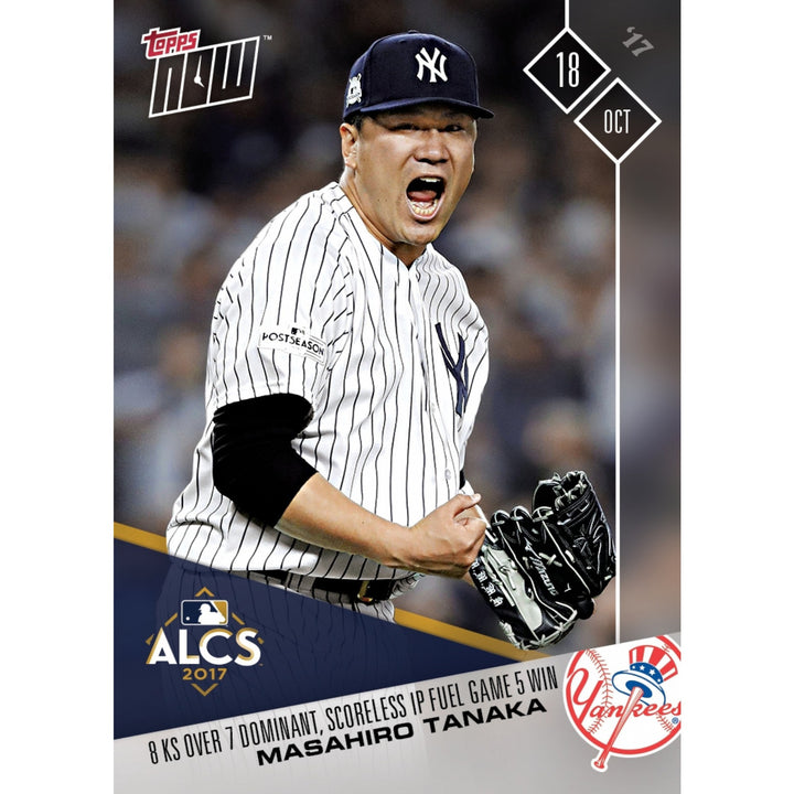 MASAHIRO TANAKA 8 K's 7 INNINGS ALCS TOPPS NOW NY YANKEES POSTSEASON CARD #782