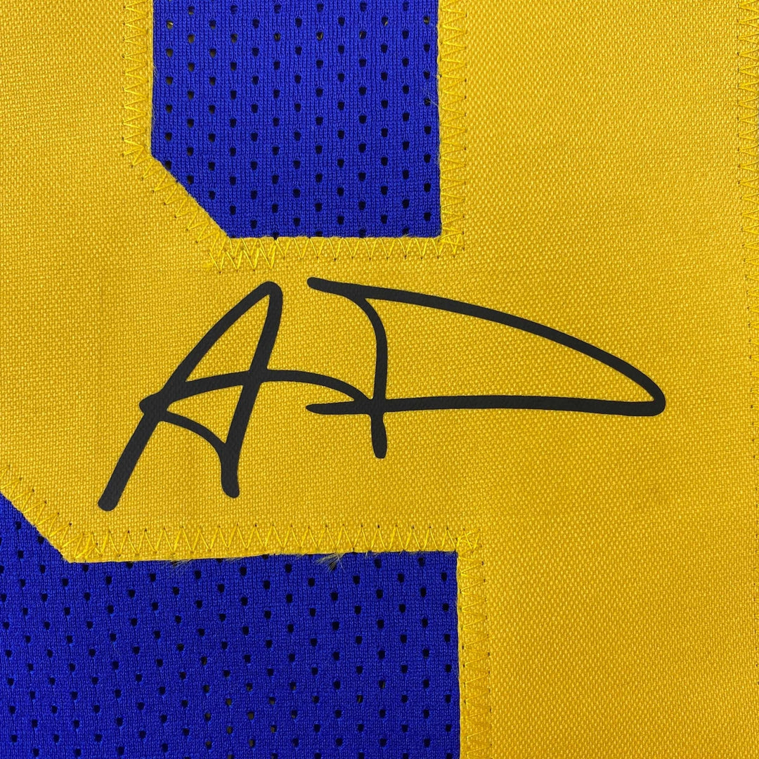 Facsimile Autographed Aaron Donald Los Angeles Royal Blue Reprint Jersey Mens XL