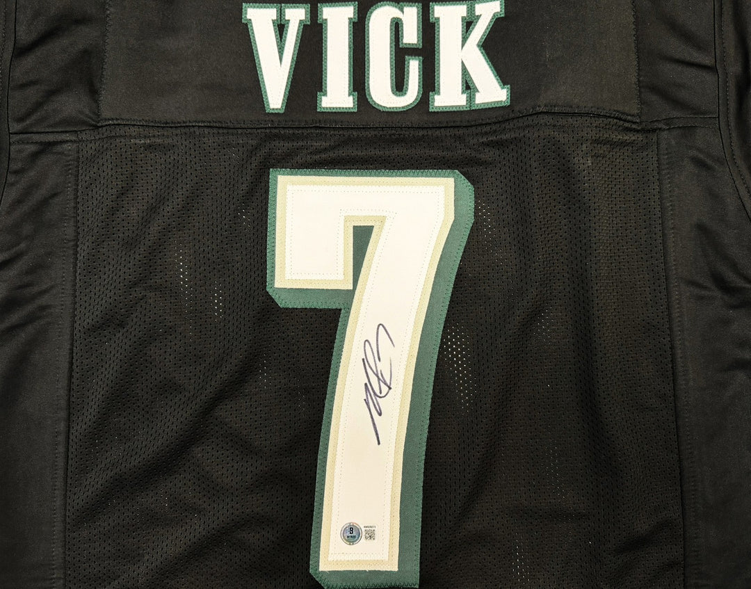 Michael Vick Signed Philadelphia Eagles Black Jersey Beckett Witness