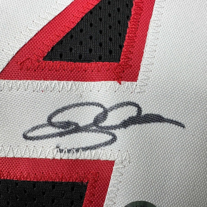 Framed Autographed/Signed Ray Allen 33x42 Miami Black Jersey Beckett COA