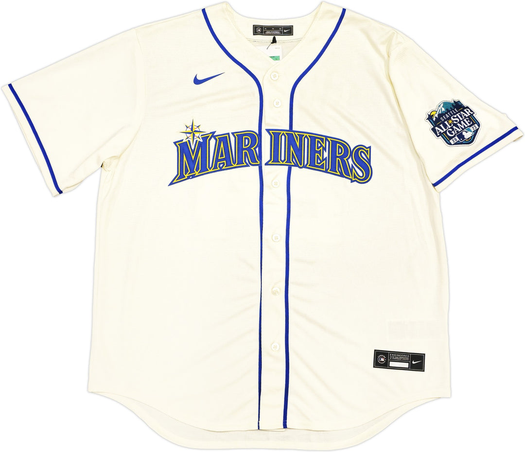 Mariners Ken Griffey Jr. Auto Cream Nike 2023 ASG Patch Jersey XL HOF 16 Beckett
