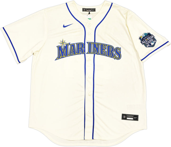 Mariners Ken Griffey Jr. Auto Cream Nike 2023 ASG Patch Jersey XL HOF 16 Beckett