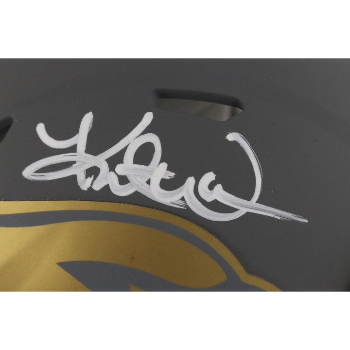 Kurt Warner Autographed/Signed Arizona Cardinals Slate Mini Helmet Beckett 50095