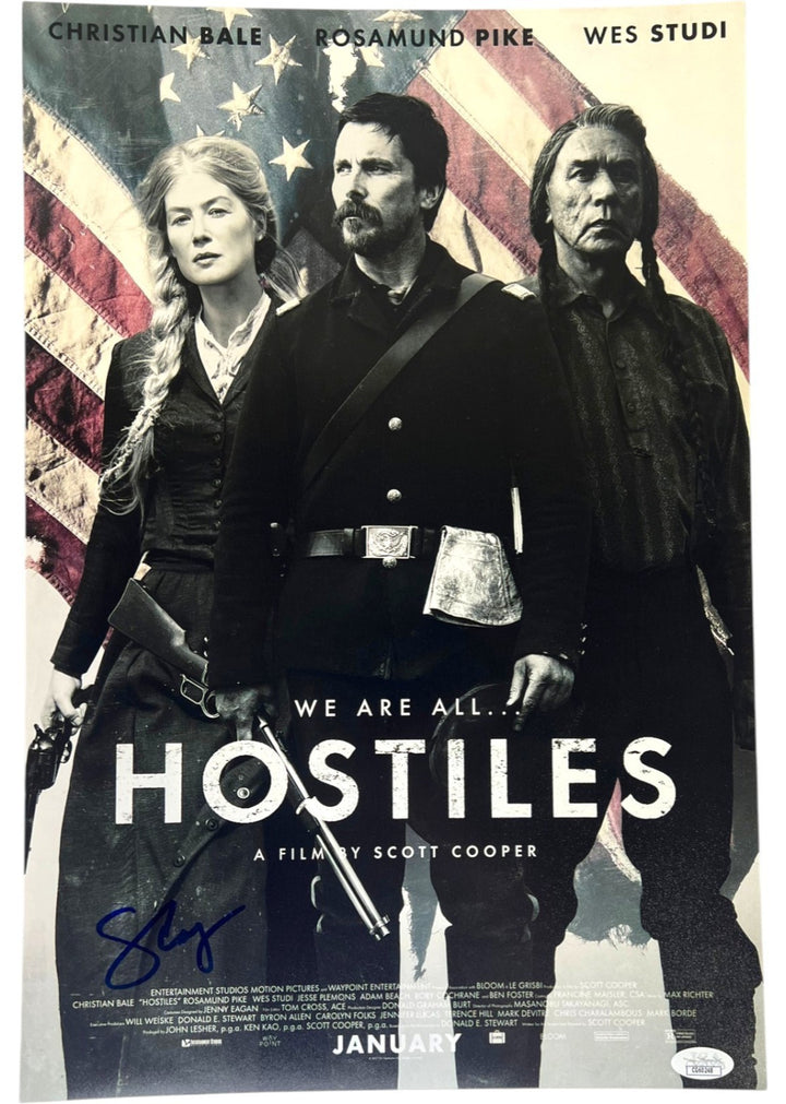 SCOTT COOPER SIGNED HOSTILES 12X18 MOVIE POSTER PHOTO DIRECTOR JSA COA