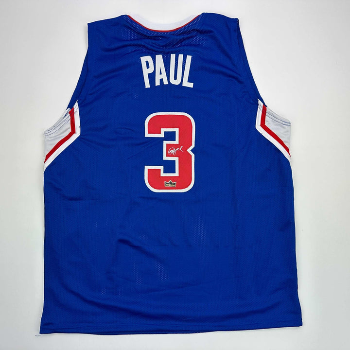 Facsimile Autographed Chris Paul Los Angeles LA Blue Reprint Jersey Size Mens XL