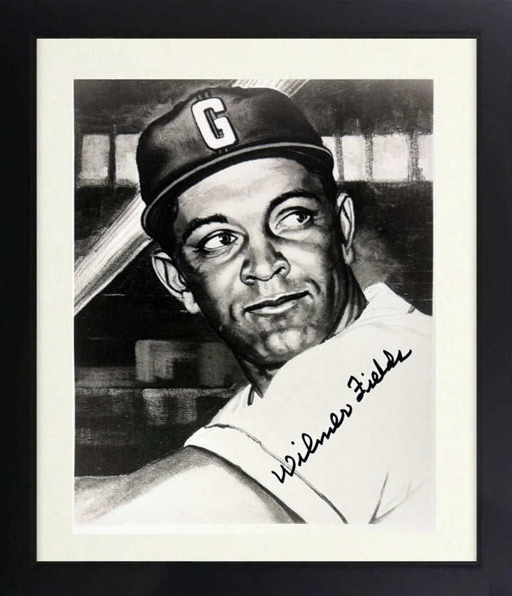Wilmer Fields signed Homestead Grays Negro 8x10 Photo minor dings Framed - COA