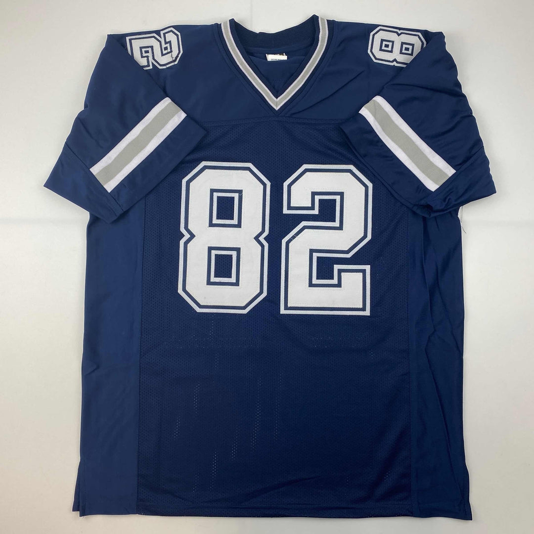 Facsimile Autographed Jason Witten Dallas Blue Reprint Jersey Size Men's XL