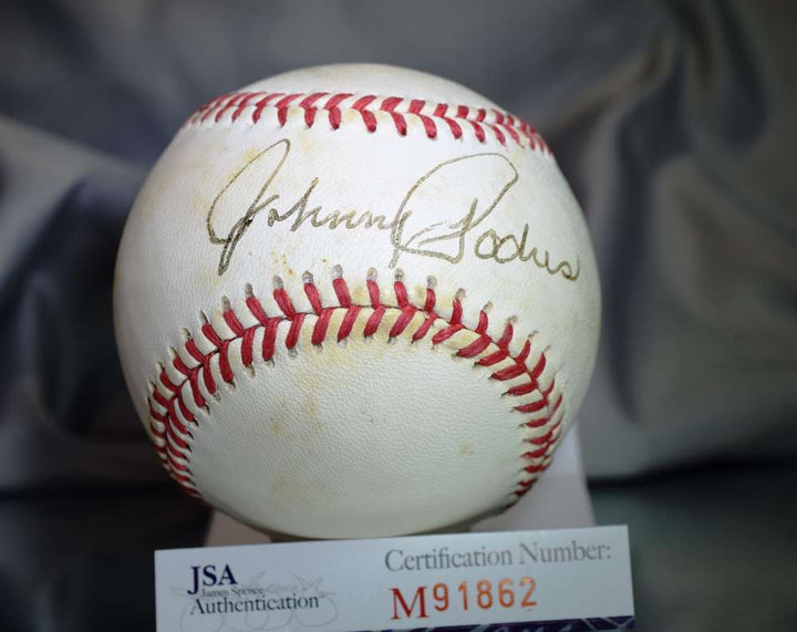 Johnny Podres Jsa Certed National League Autograph Baseball Authentic Signed