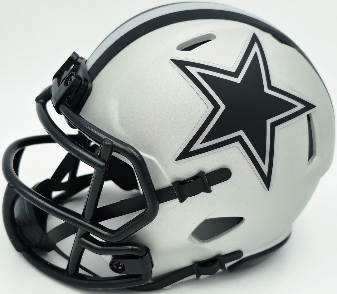 George Pickens Signed Dallas Cowboys Silver Rave Speed Mini Helmet JSA Witness