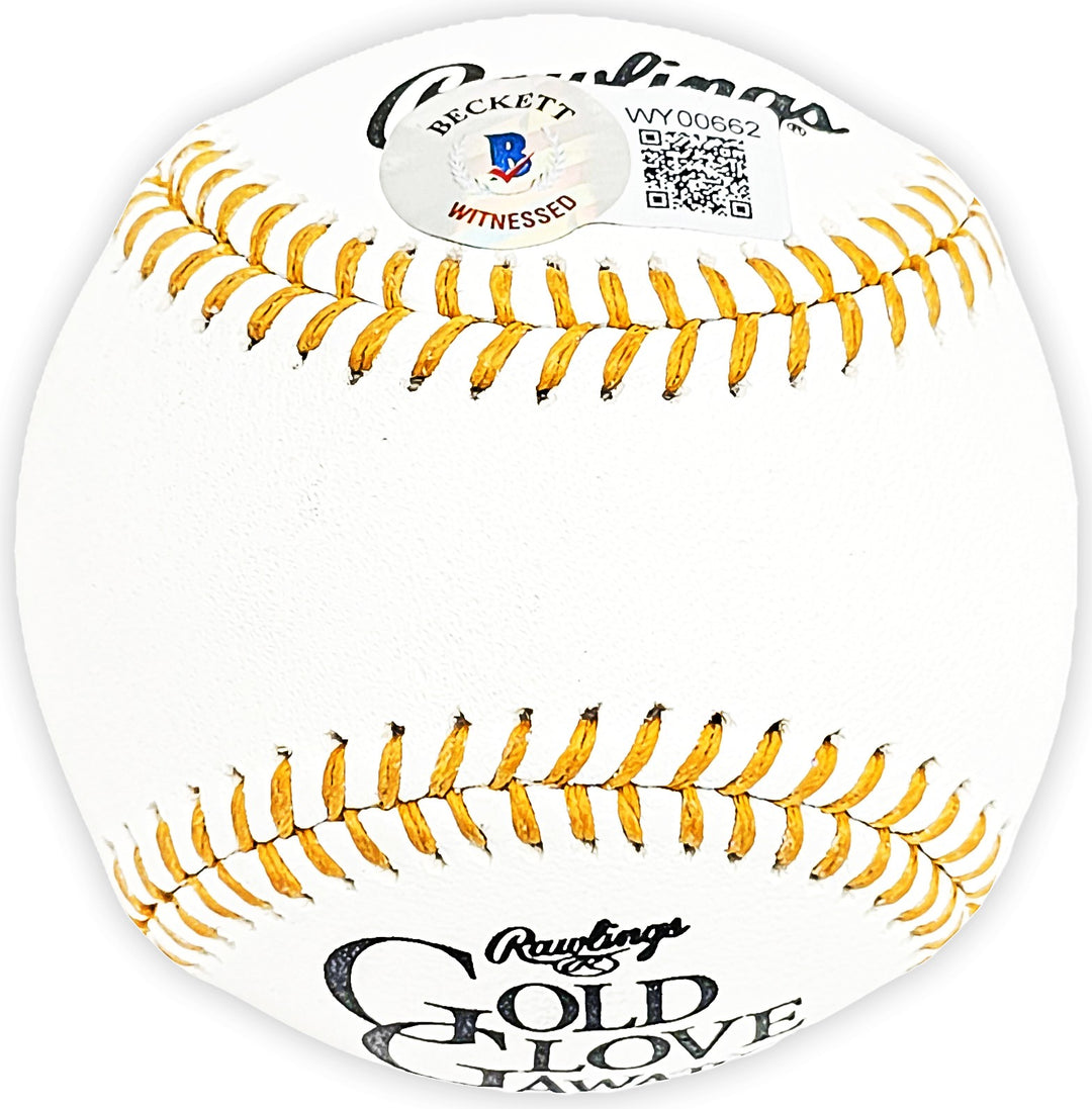 Ken Griffey Jr. Signed Official Gold Glove Logo Baseball Mariners Beckett Wit