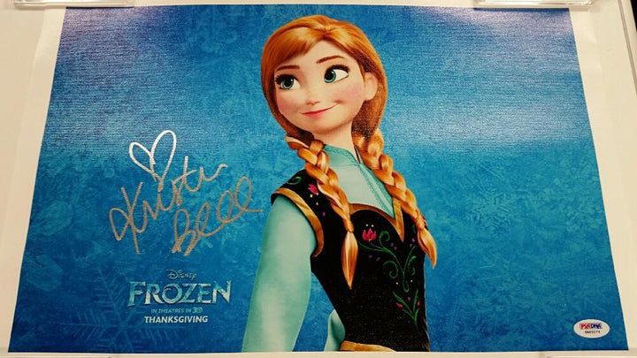 KRISTEN BELL Signed 11x17 Canvas Photo #1 FROZEN Voice of Anna w/ PSA/DNA COA