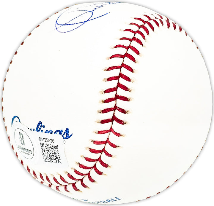 Chuck Stevens Autographed MLB Baseball St. Louis Browns Beckett QR #BM25526