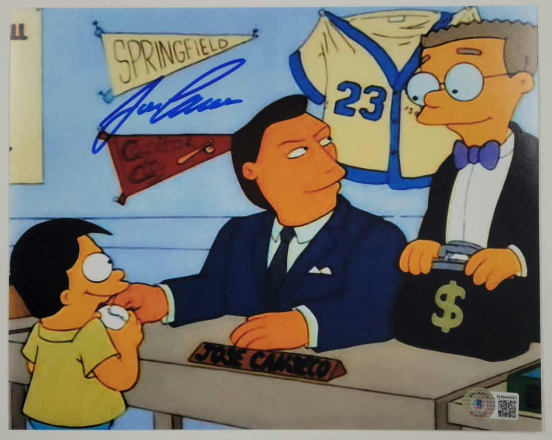Jose Canseco signed The Simpsons 8x10 Photo #3 autograph ~ BAS Beckett Witness