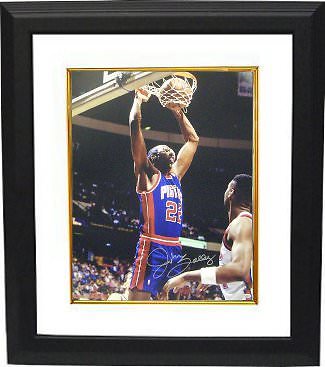 John Salley signed Detroit Pistons 16x20 Photo Custom Framed - Leaf Authentics