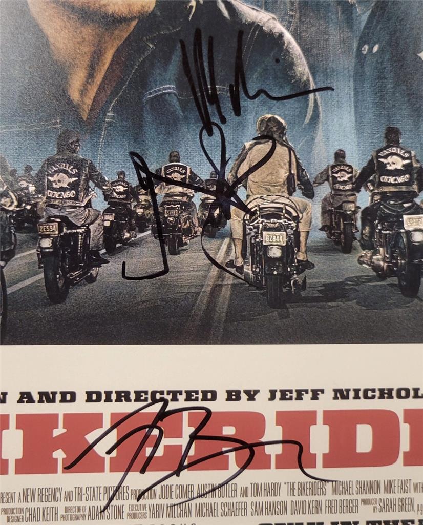 The Bikeriders cast (3) signed 11x17 photo Reedus Butler Nichols B~ Beckett BAS