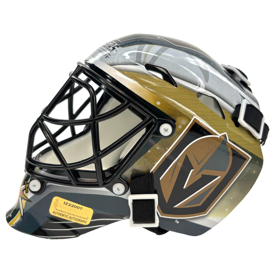 Vegas Golden Knights x4 Goalies Stanley Cup Signed Mini Goalie Mask COA Hill