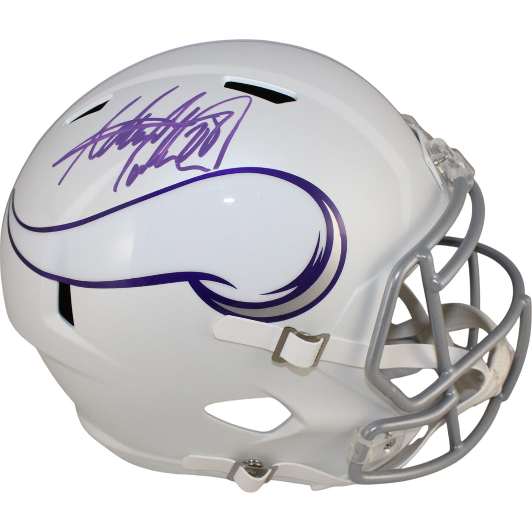 Adrian Peterson Autographed Minnesota Vikings F/S 24 Alt Helmet Beckett 49581