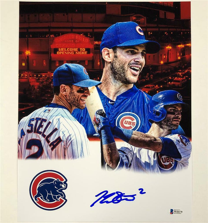 Tommy La Stella autograph signed Chicago Cub 11x14 photo BAS COA Beckett Witness