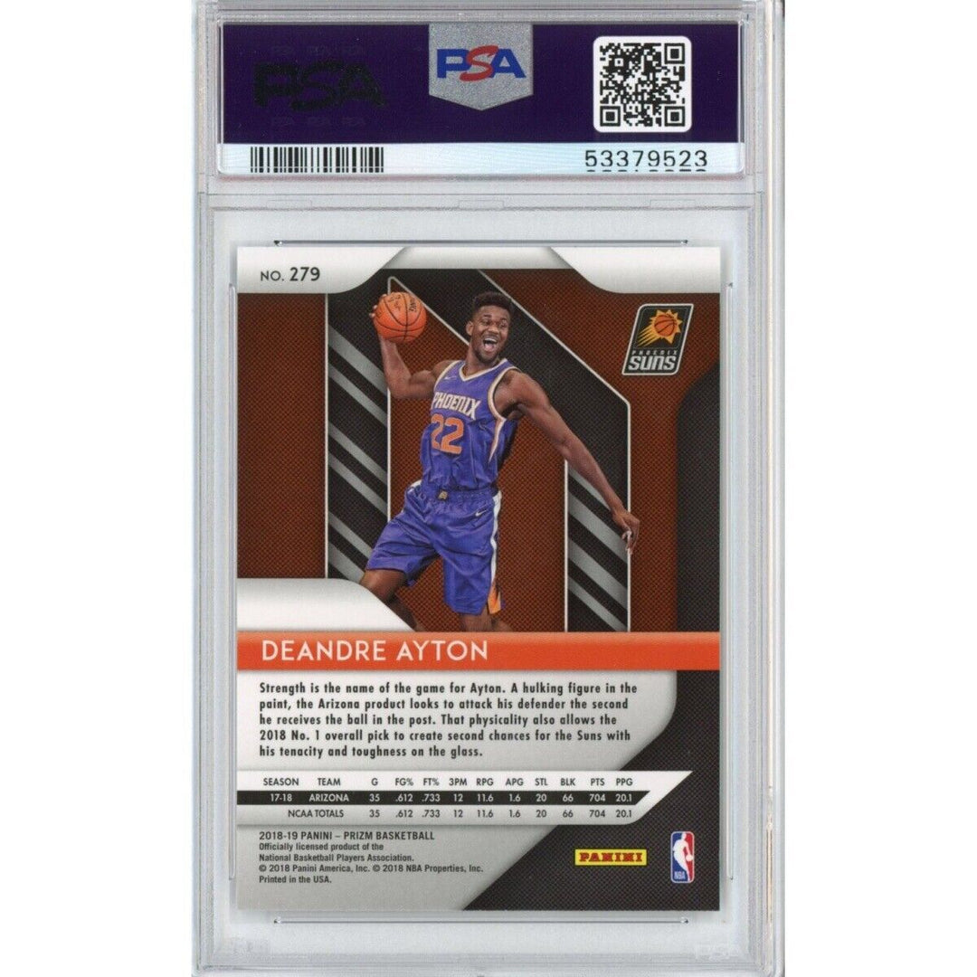 Graded 2018-19 Panini Prizm DEANDRE AYTON #279 Rookie RC Card PSA 10 Gem Mint