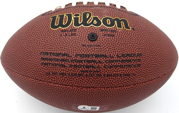 Deion Branch Autographed Football Patriots, Seahawks Beckett BAS QR #BS30324