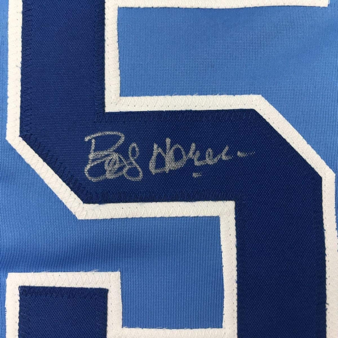 Autographed/Signed BOB HORNER Atlanta Light Blue Jersey JSA COA Auto