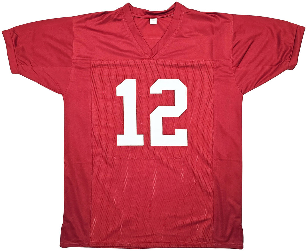 Alabama Crimson Tide Joe Willie Namath Auto Crimson Jersey Full Name Beckett Wit