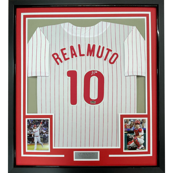 Framed Facsimile Autographed JT J.T. Realmuto 33x42 Reprint Laser Auto Jersey