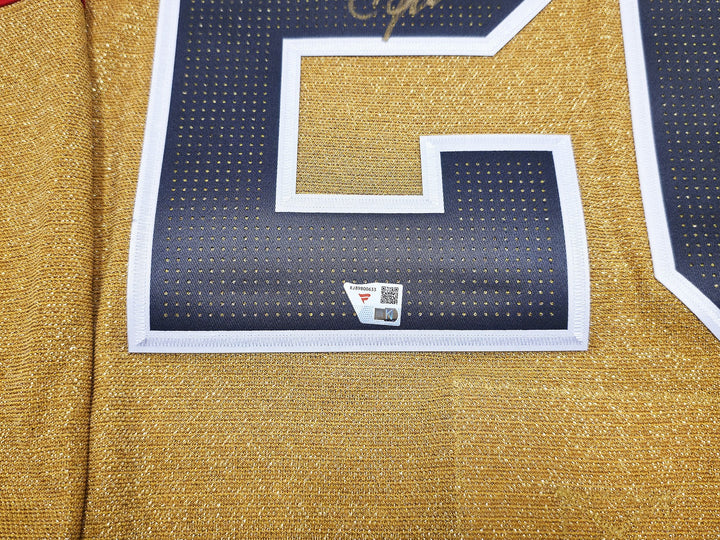 Golden Knights Chandler Stephenson Auto Gold Adidas 2023 Stanley Cup Jersey 52