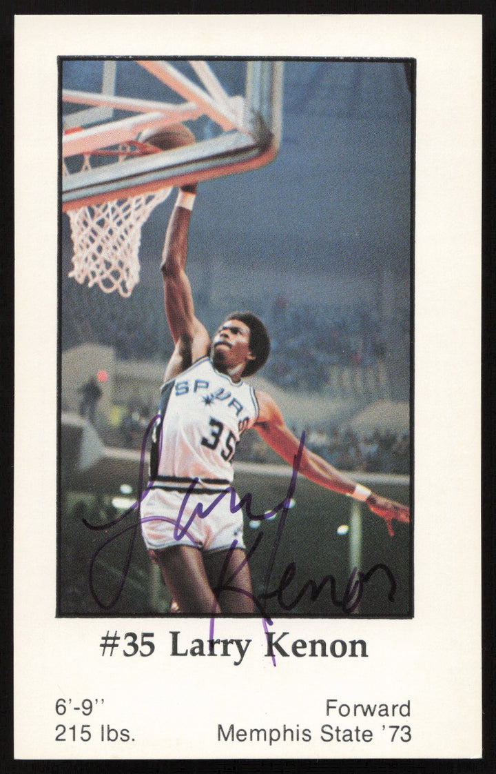 Larry Kenon Signed 1979-80 Express News Handy Dan Card San Antonio Spurs