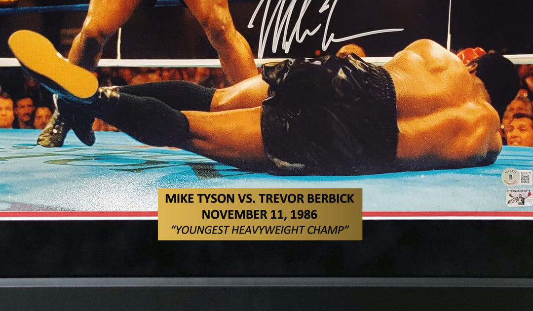 Mike Tyson Autographed 16x20 Photo Framed vs. Berbick Signed BAS Memorabilia