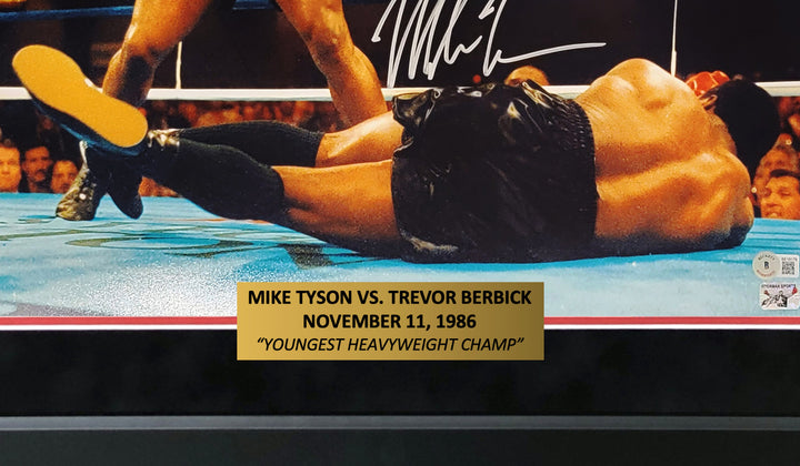 Mike Tyson Autographed 16x20 Photo Framed vs. Berbick Signed BAS Memorabilia