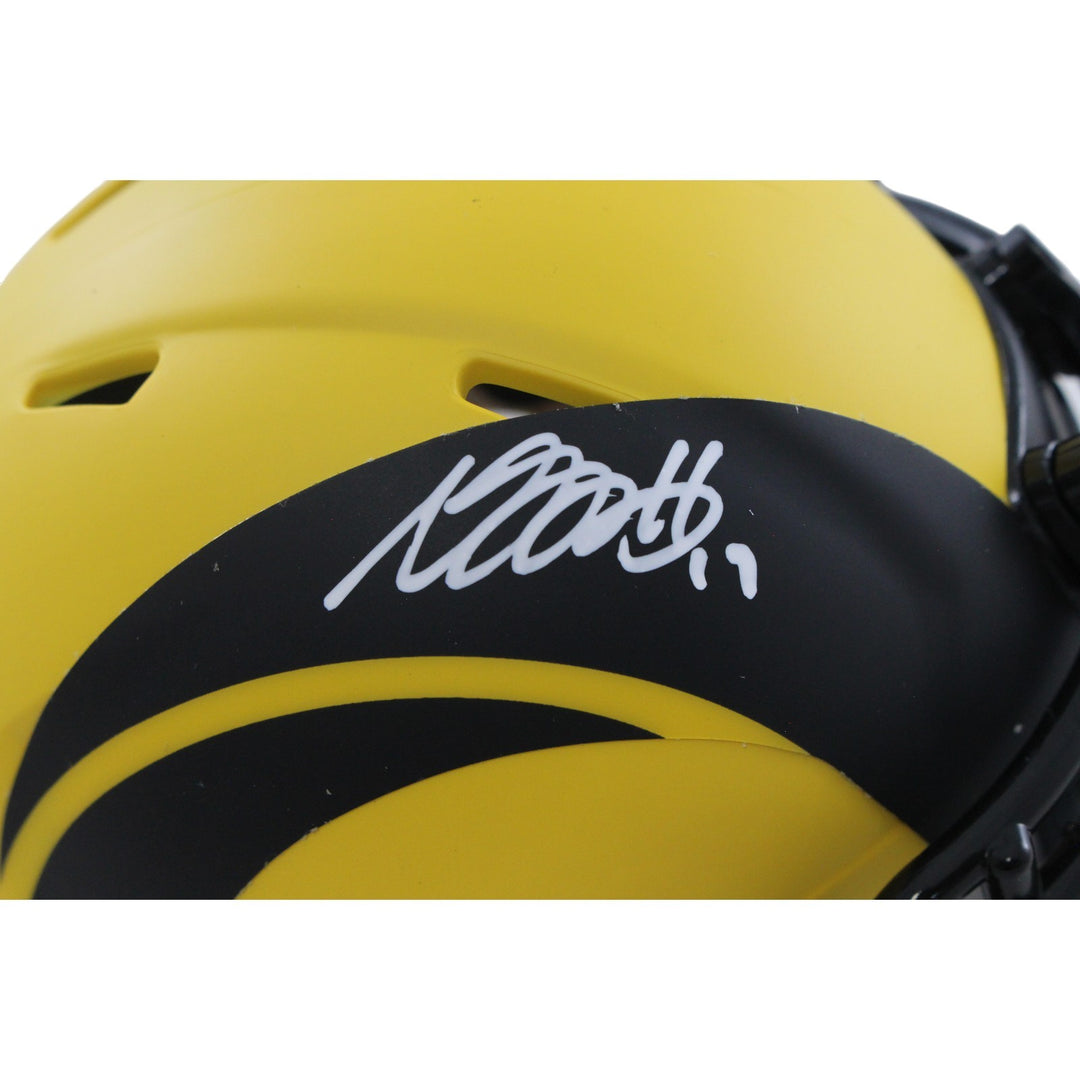 Davante Adams Autographed Los Angeles Rams Rave Mini Helmet Beckett WIT 55034