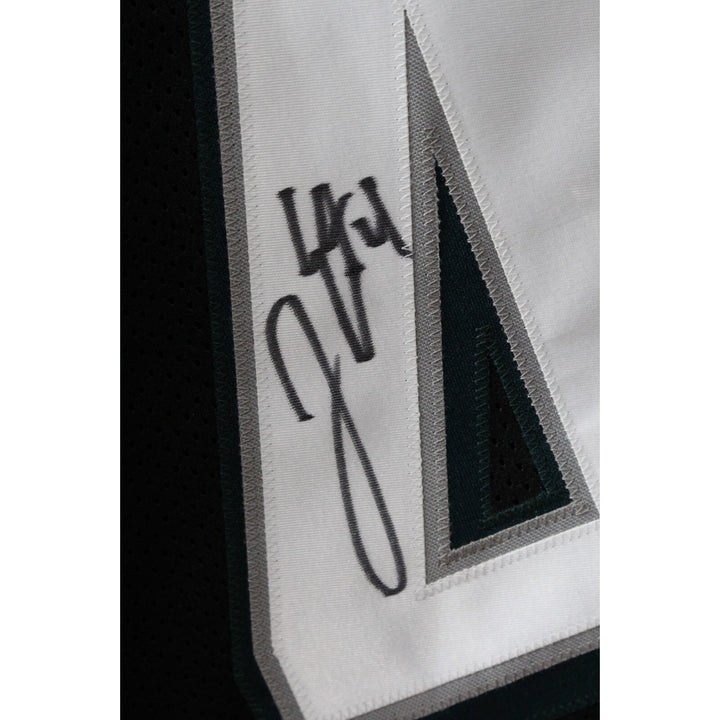 Jake Elliott Autographed/Signed Pro Style Size XL Green Jersey PSA 44090