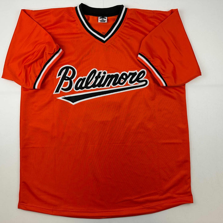 Facsimile Autographed Cal Ripken Jr. Baltimore Orange Reprint Auto Jersey Men XL