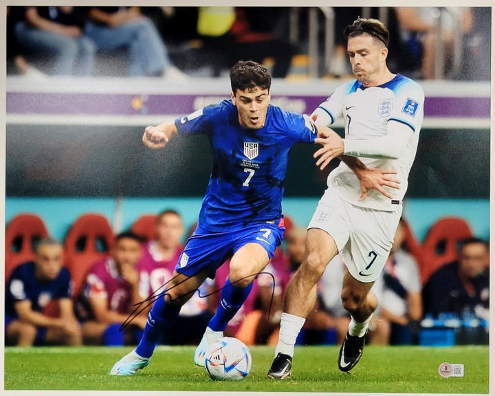 Giovanni Reyna signed USMNT Team USA 16x20 photo autograph ~ Beckett BAS
