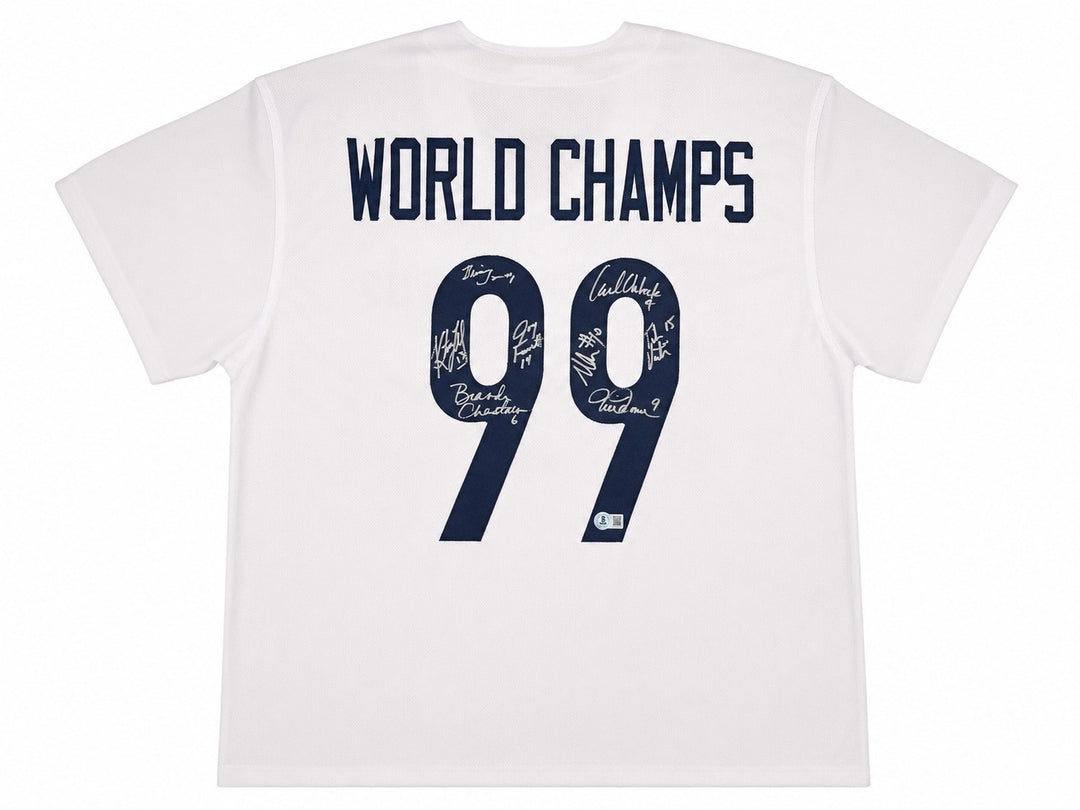 Team USA 1999 Women's World Cup Champions Signed White Jersey With 8 Sigs Hamm