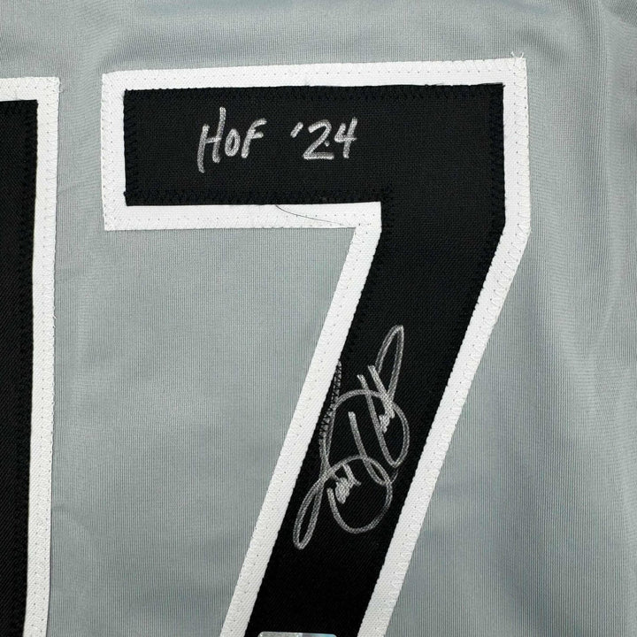 Framed Signed Todd Helton HOF 35x39 Colorado Grey Jersey Tristar COA